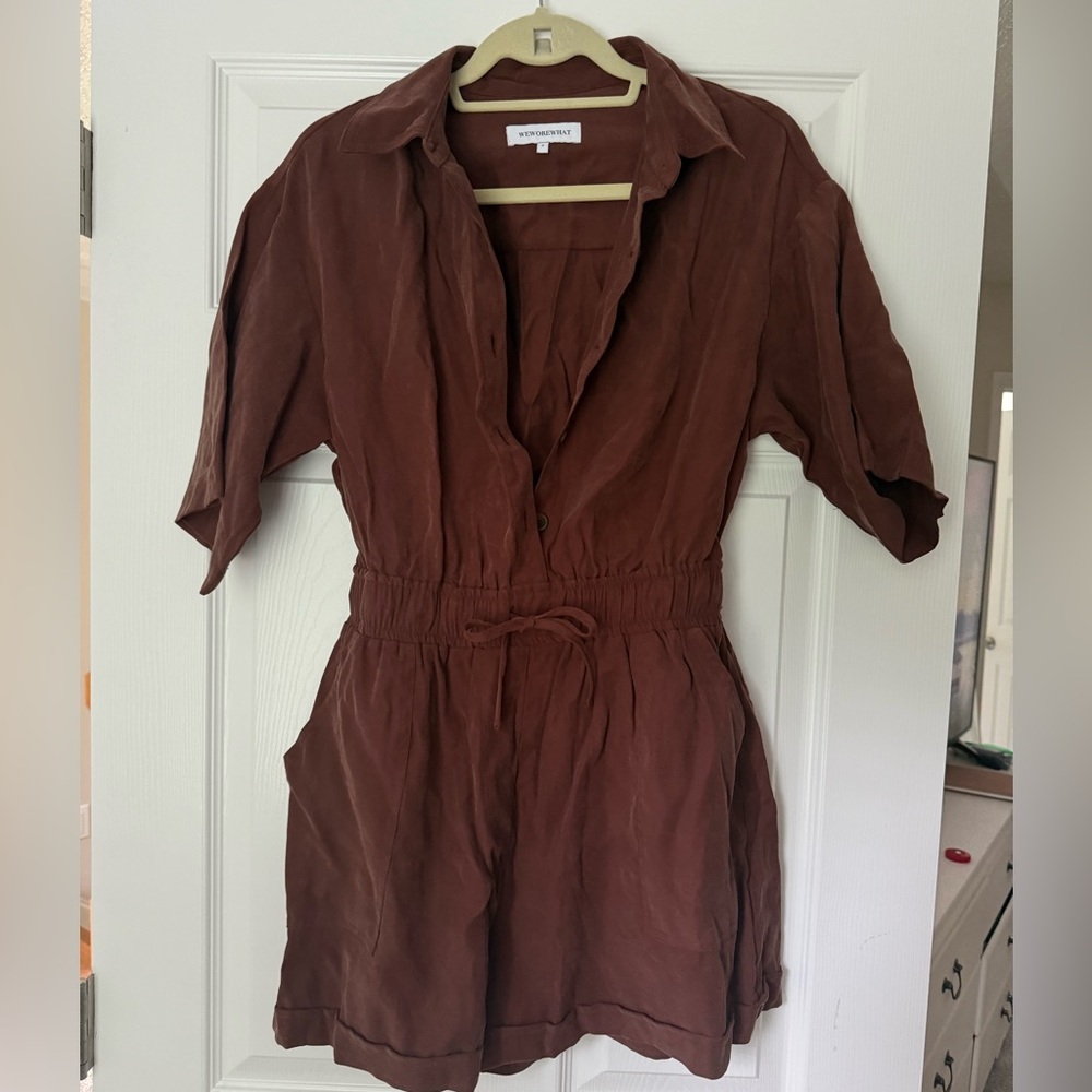 WeWoreWhat Chocolate Romper